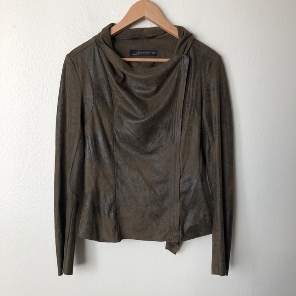 Zara Jackets & Blazers - Zara Woman Faux Suede Zip Up Moto Jacket